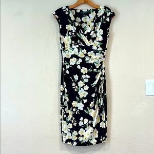 Women’s RALPH LAUREN soft stretchy floral graphic popover dress size 2